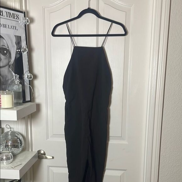 Forever 21 Women's Crisscross Cami Straight-Leg Jumpsuit | Black | size S - Picture 2 of 9